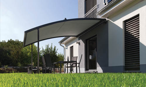 zaoblená pergola